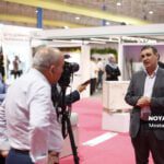 بازدید سید محمد مرتضوی، رئیس کانون سراسری انبوه سازان، از نمایشگاه صنعت ساختمان گلستان.